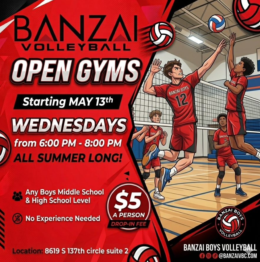 Banzai Open Gym flyer